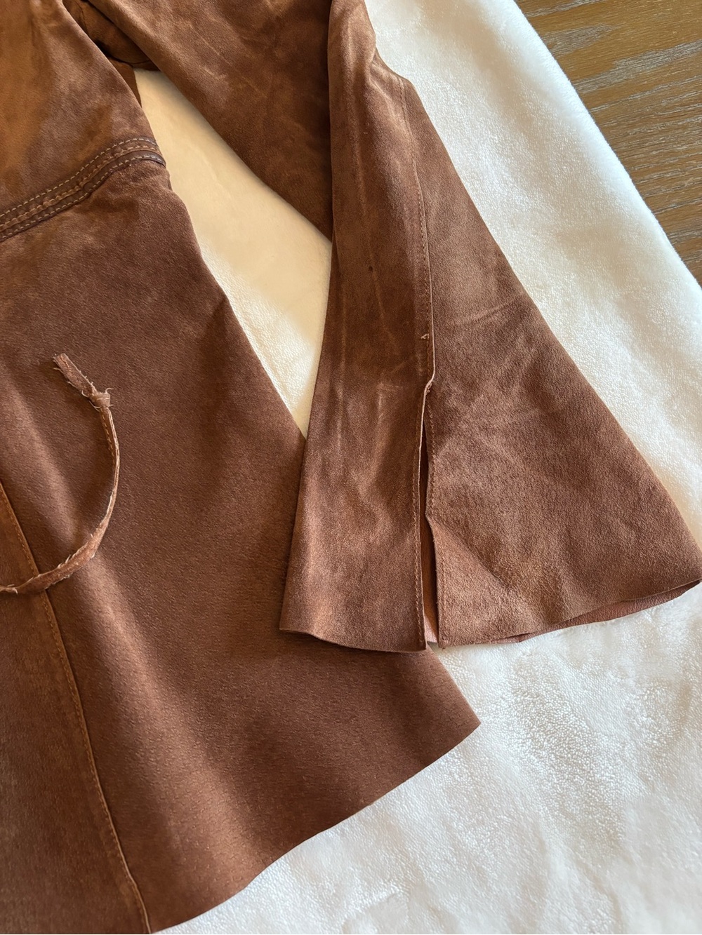 Danier Brown Suede Tie-Waist Leather Jacket - Picture 6 of 8